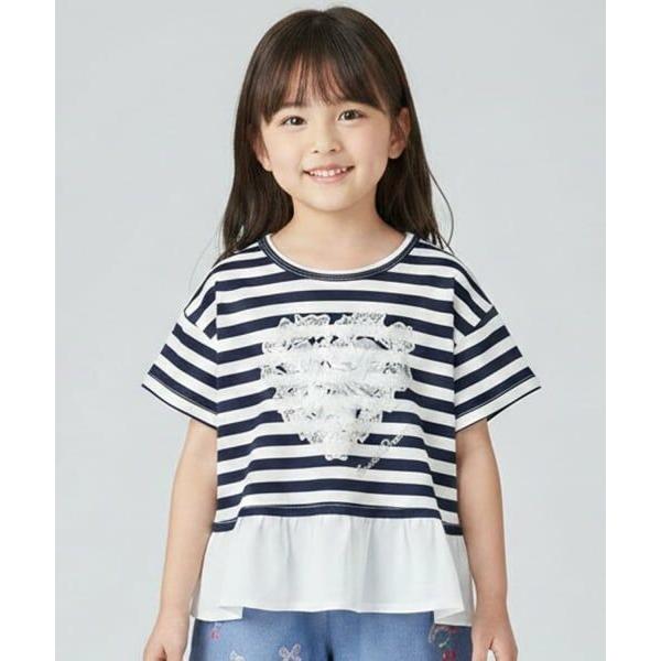 Pupil House / ピューピルハウス ハートモチーフペプラムTシャツ