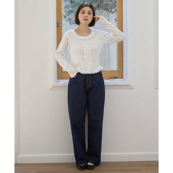 petit main LIEN / プティマイン リアン バレルレッグデニムパンツ