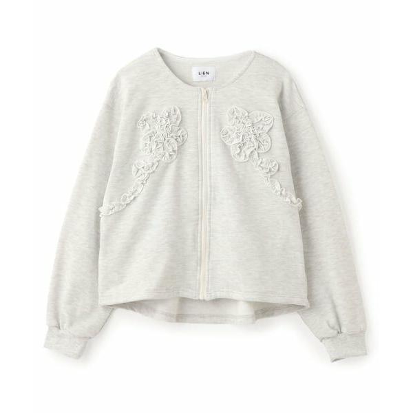 petit main LIEN / プティマイン リアン 【親子リンク/防汚】フリルモチーフハオリ