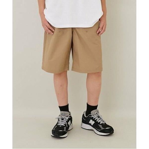 GLAZOS / グラソス 【大人向けサイズあり】【撥水】ナイロンワッシャーベイカーハーフパンツ