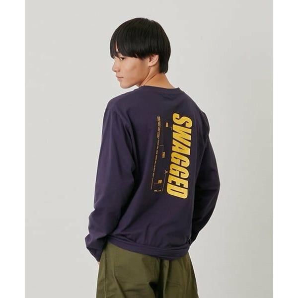 GLAZOS / グラソス 【プチプラ】バックバーチカルロゴプリント長袖Tシャツ