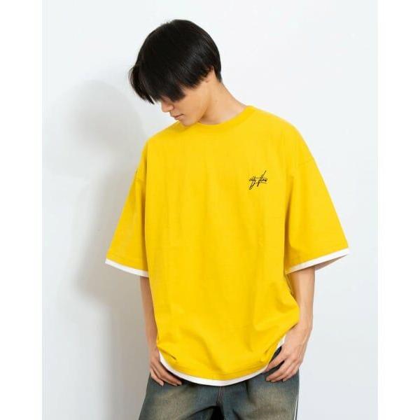 GLAZOS / グラソス ワンポイント刺しゅうレイヤードTシャツ