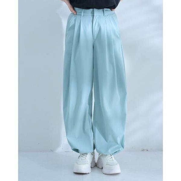 POM PONETTE AMI / ポンポネット アミ 【AMI】【機能素材】タック入りバレルシルエ...