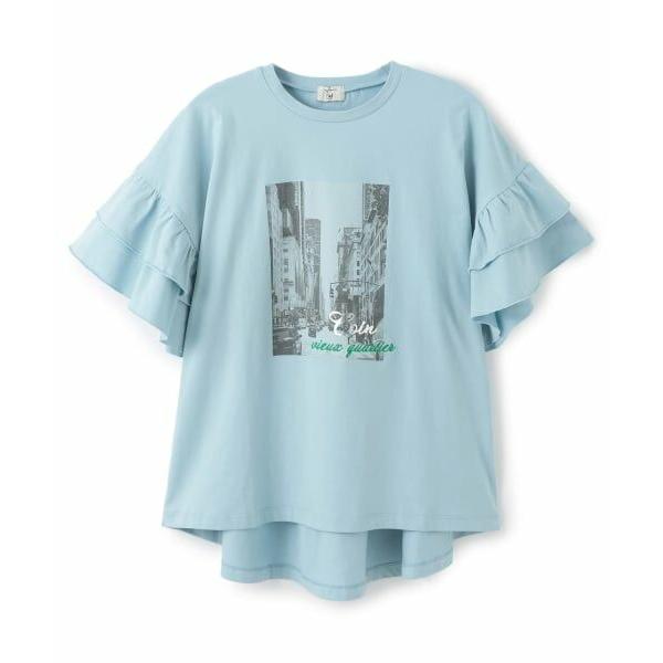 POM PONETTE AMI / ポンポネット アミ 【AMI】ラッフルスリーブ転写チュニック