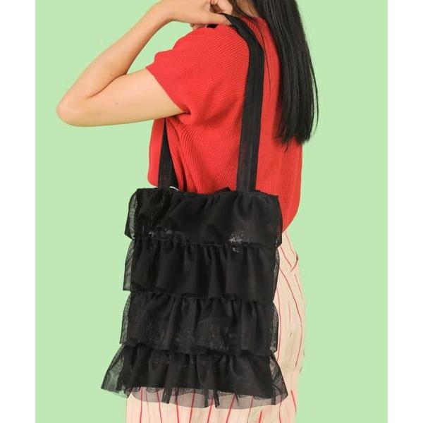 POM PONETTE AMI / ポンポネット アミ 【キャセリーニ】メッシュフリルトート