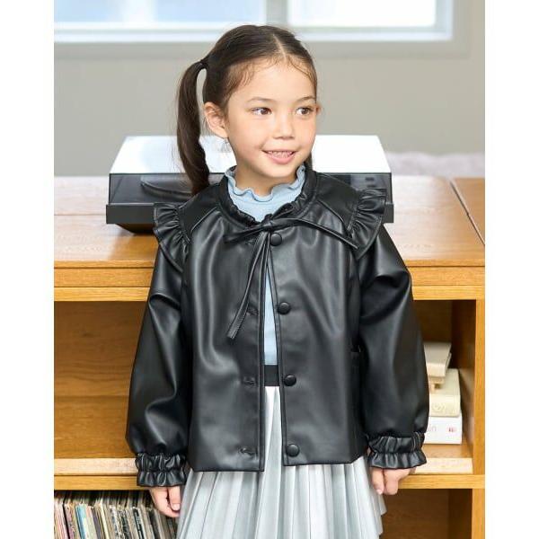 Lycee mine / リセマイン 【やわらか合皮】ノーカラージャケット