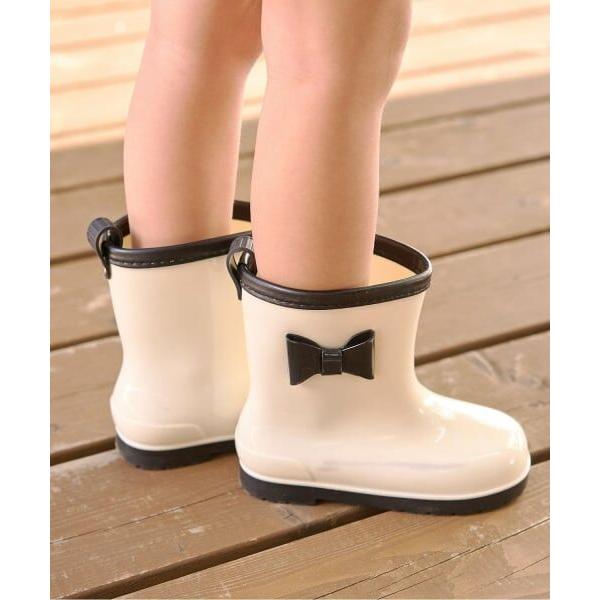 Lycee mine / リセマイン リボン付バイカラーレインブーツ