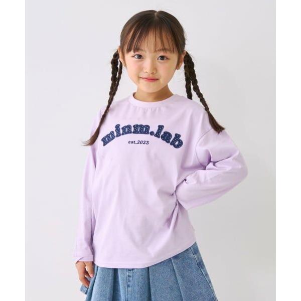 minimal / ミニマル 【防汚加工】アップリケグラフィック長袖Tシャツ