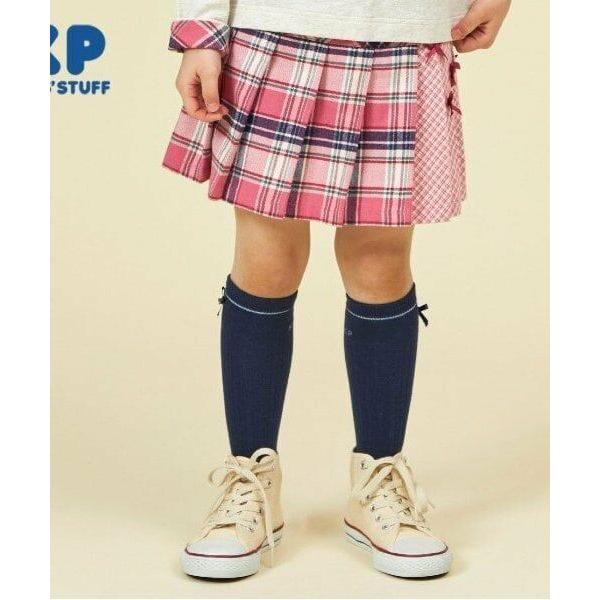 KP / ケーピー KP チェックプリーツリボン付きスカパン(90〜160)