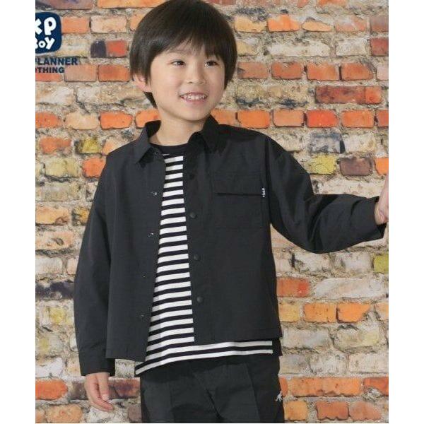 KP / ケーピー KPBOY 合繊無地長袖シャツ(90〜160)