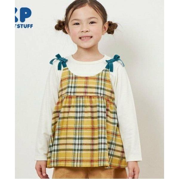 KP / ケーピー KP チェック肩リボン付ドッキングチュニック(80〜150)