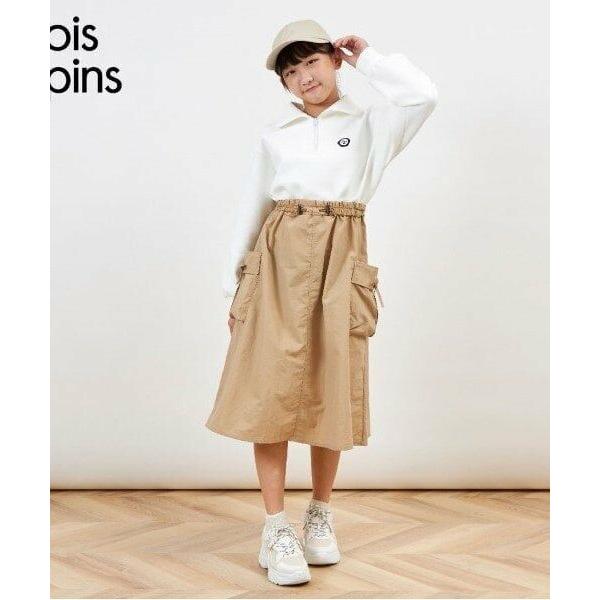 KP / ケーピー troislapins ハーフジップドッキングカーゴワンピース(140〜160)