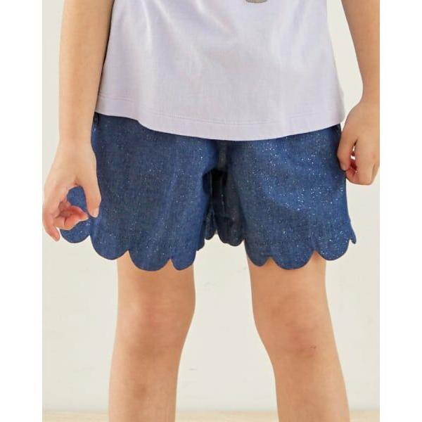 KP / ケーピー ラメデニム ショートパンツ