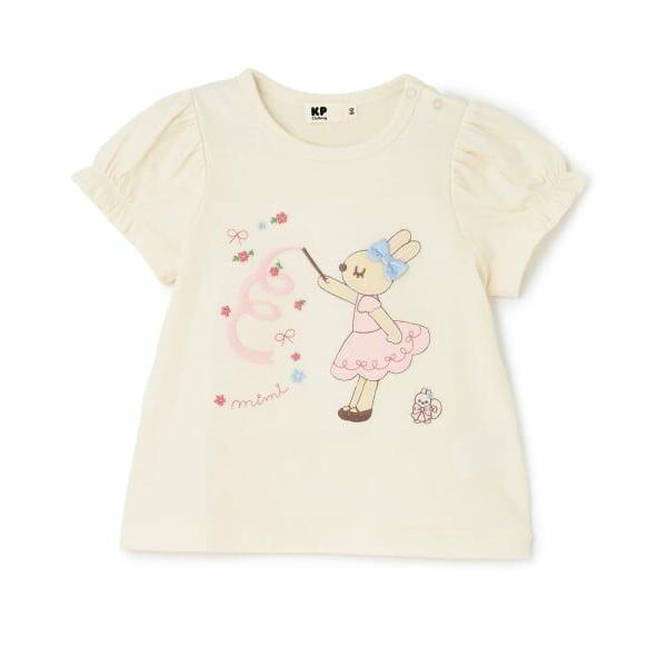 KP / ケーピー mimiちゃん アップリケ Tシャツ