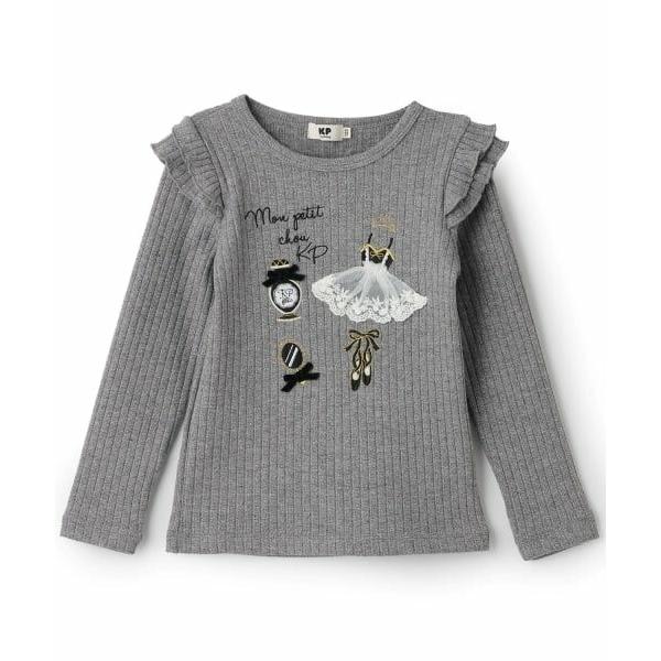 KP / ケーピー ラメリブテレコ 長袖Ｔシャツ