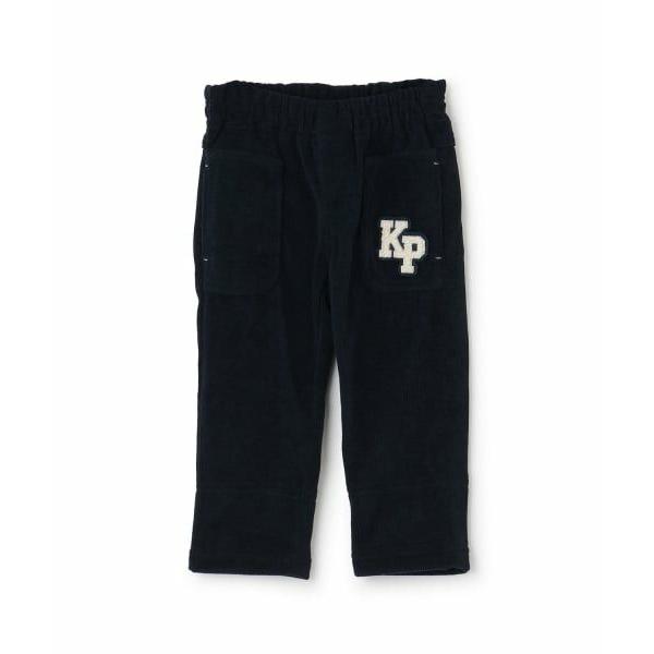 KP / ケーピー 裾ボーダー折り返し ライトニットコールパンツ