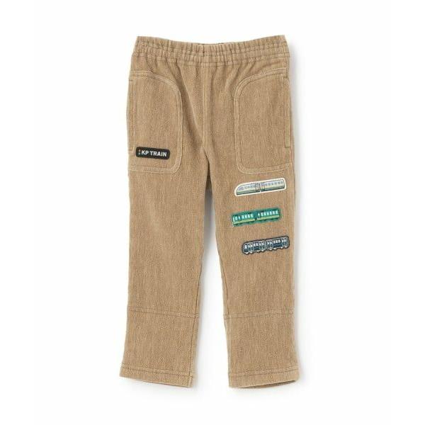 KP / ケーピー 電車ワッペン ツイルベア起毛パンツ