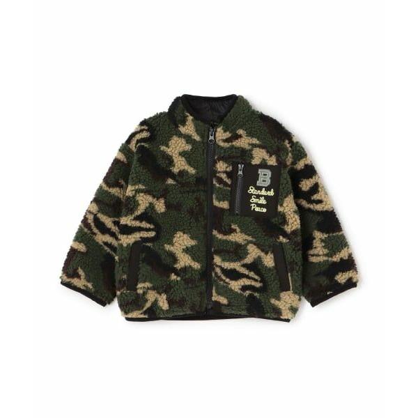 KP / ケーピー 迷彩プリント ボア ジャケット