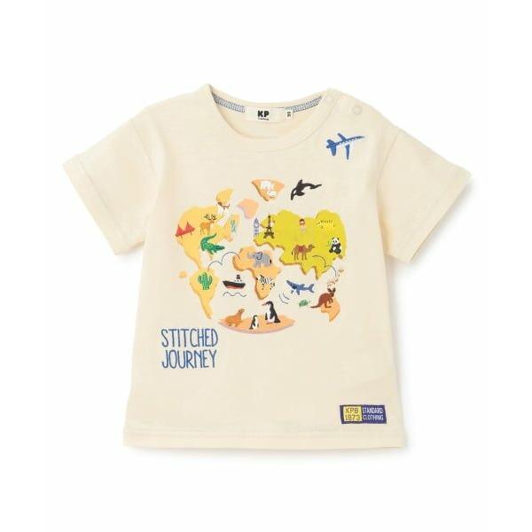 KP / ケーピー 世界地図モチーフ Tシャツ