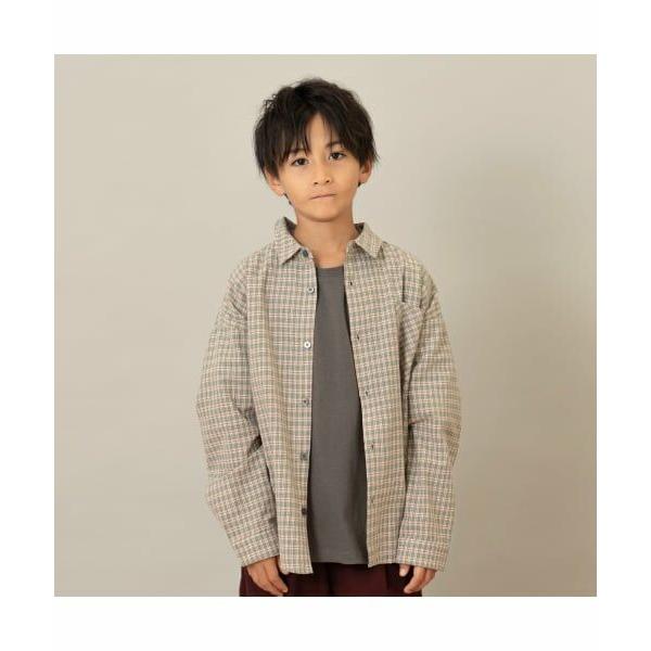 and D.petitmain / アンドディー. プティマイン チェックドロップ長袖シャツ