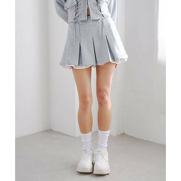 Mi-je / ミジェ レイヤードカットプリーツミニスカート