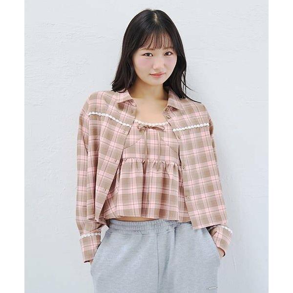 Mi-je / ミジェ チェックシャツ＆ビスチェセット