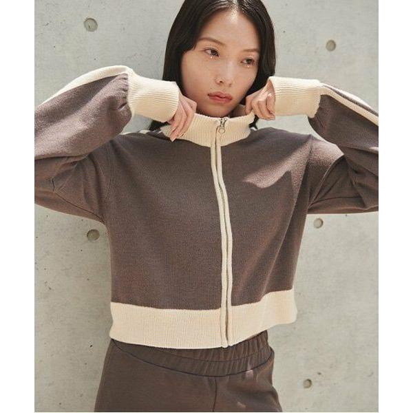 LUKU nari / ルクナーリ スタンドラインZIPニット