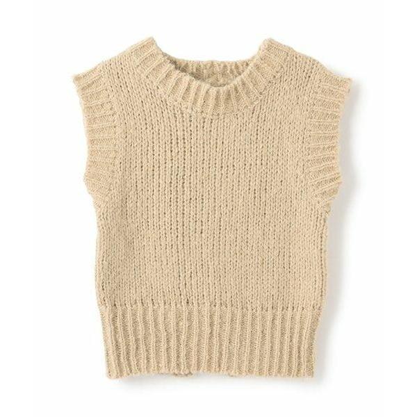 LUKU nari / ルクナーリ ショートニットベスト