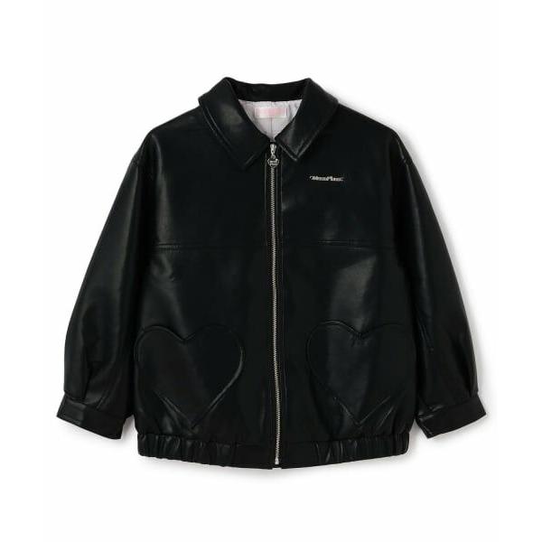 mezzo piano / メゾピアノ オーバーサイズ　合皮ブルゾン
