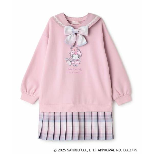 mezzo piano / メゾピアノ 【マイメロディ/クロミ】裾プリーツ　2wayセーラーワンピー...
