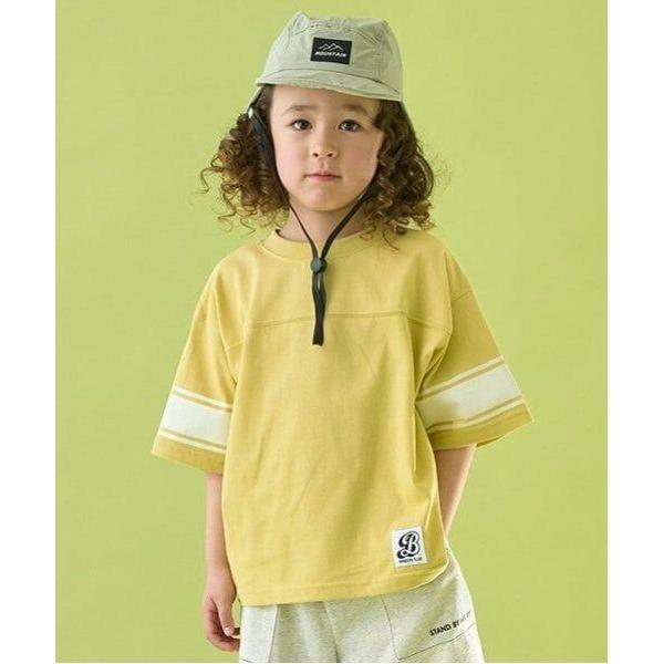 b・ROOM / ビールーム 【前後どちらでもOK!】【カイテキ天竺】ラインプリントTシャツ