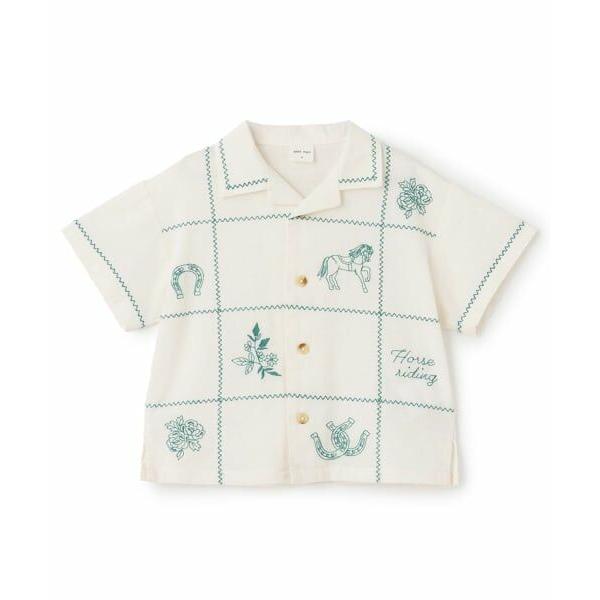 petit main / プティマイン 【リンク】インド綿刺しゅうシャツ