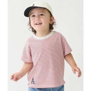 petit main / プティマイン 【防汚】カラーボーダー半袖Tシャツ