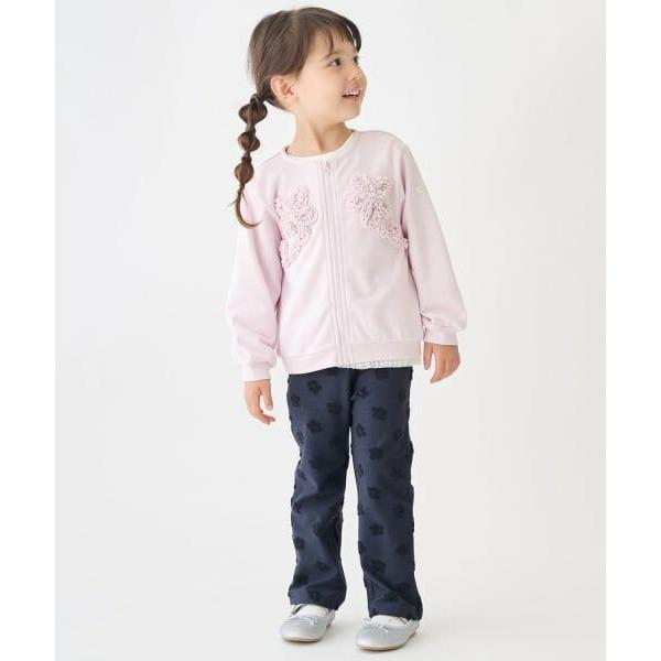 petit main / プティマイン お花ジャカードフレアパンツ