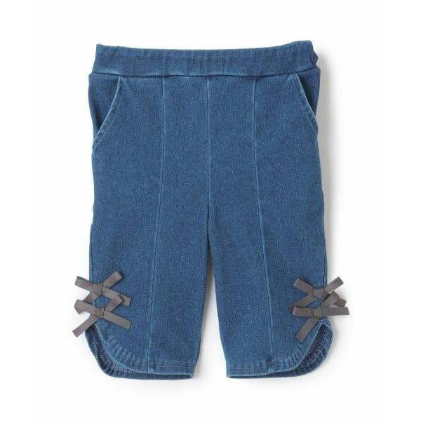 petit main / プティマイン 【防汚加工/スマイル】7分リボンパンツ