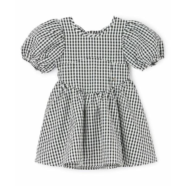 petit main / プティマイン 【リンク】袖パフペプラムワンピース