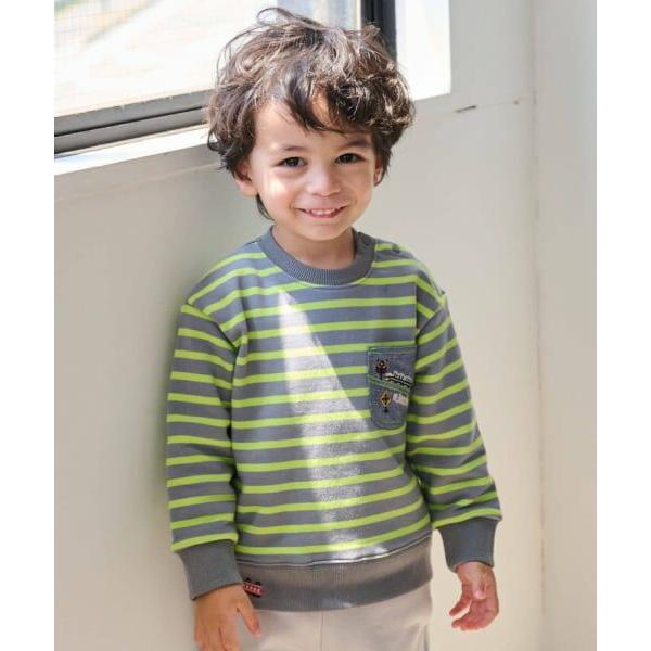 kladskap / クレードスコープ 電車胸ポケットボーダートレーナー