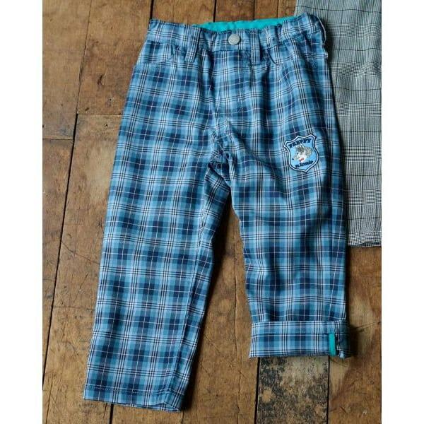 kladskap / クレードスコープ オオカミチェックロング丈ストレートパンツ