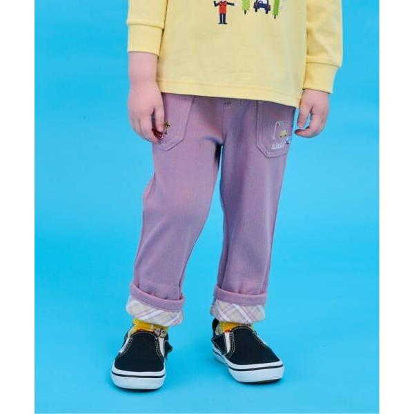 kladskap / クレードスコープ 乗り物刺しゅうロング丈ストレートパンツ