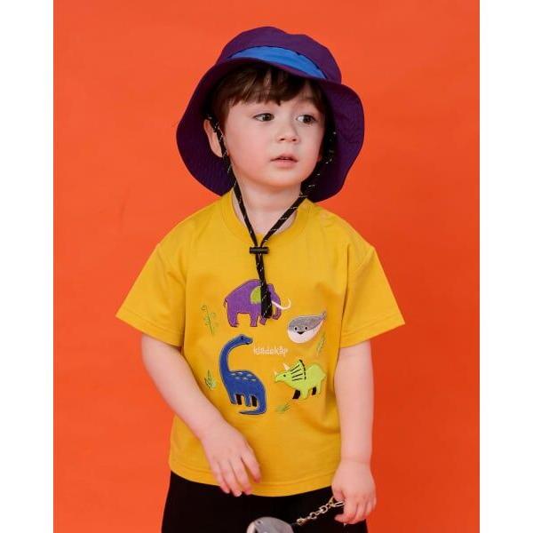 kladskap / クレードスコープ 太古のいきものアップリケ半袖Tシャツ【接触冷感・速乾】