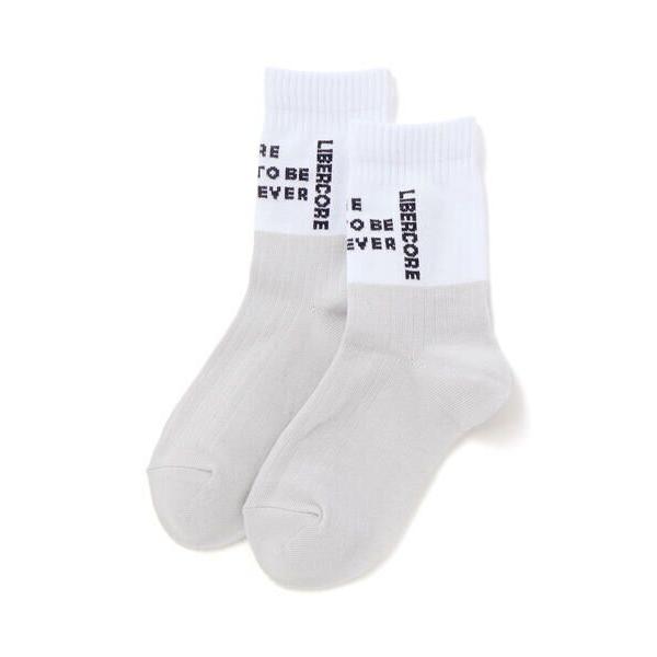 LIBERCORE par BEBE / リベルコア パル ベベ ロゴ配色リブクルーソックス親子お揃...