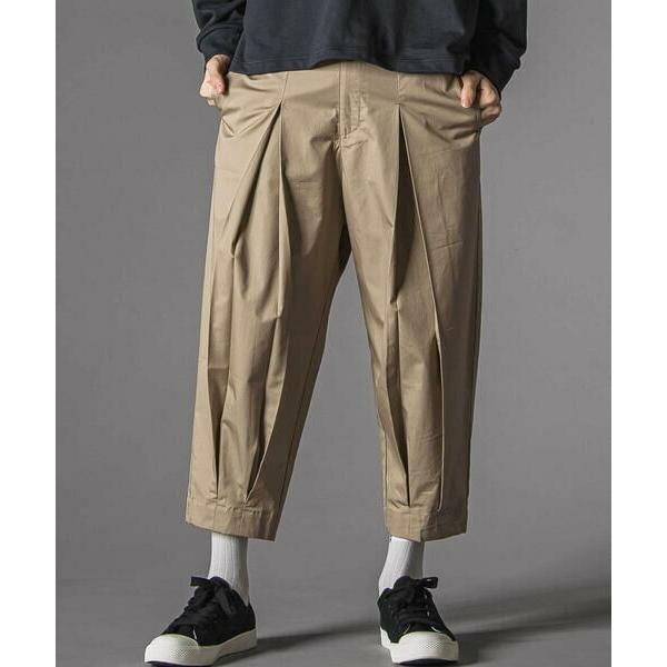 LIBERCORE par BEBE / リベルコア パル ベベ 変形タックツイル9分丈パンツ大人親...