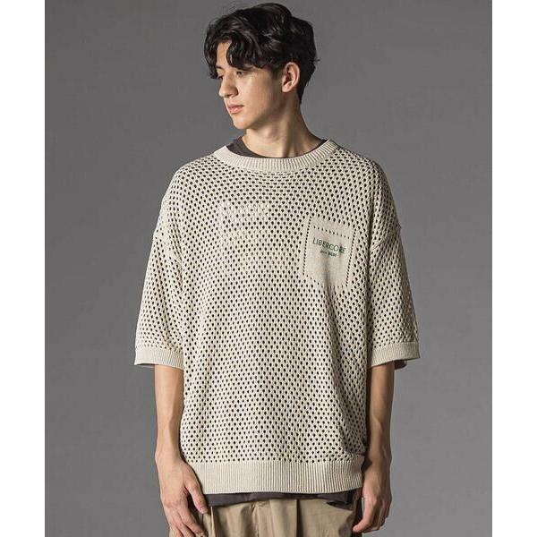 LIBERCORE par BEBE / リベルコア パル ベベ メッシュ編みサマーニットプルオーバ...