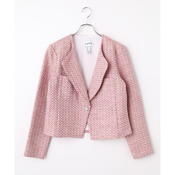 Joseph Ribkoff / ジョセフリブコフ No Coller  Tweed Jacket