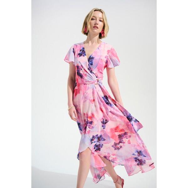 Joseph Ribkoff / ジョセフリブコフ Pink Flower Dress