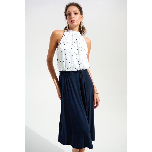 Joseph Ribkoff / ジョセフリブコフ Dot White Dress