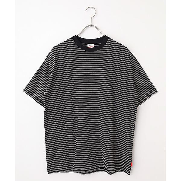 Healthknit / ヘルスニット クラシックボーダー　クルーネック半袖Tシャツ