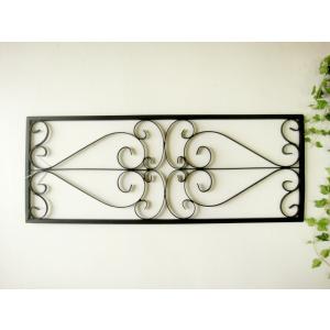★アンティーク風ウォールデコ　レクタングルハート　アイアンパネル　柵フェンス壁装飾雑貨通販【RCP】