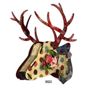 ドイツ製イタリアデザイン★カラフルな北欧デザイン シカの壁飾り【BIG】 MIHO HisMajes...