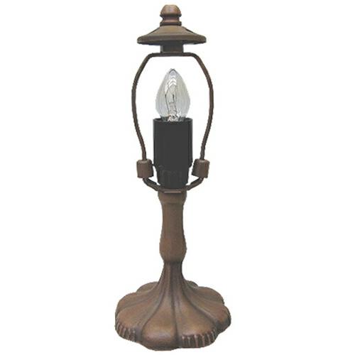 最安値挑戦中★ステンドグラス専用ランプベースE12小さめサイズ　ブラウン　033　フロアスタンドタイ...